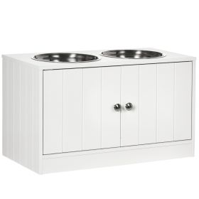 Large Elevated Dog Bowls with Storage Cabinet Large 44L Capacity, Bowl Stand Pet Feeding Station