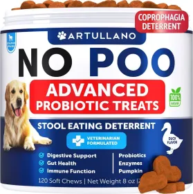 No Poo Chews Puppy Coprophagia Stool Eating Deterrent Prevent Dog From Eating Poop Treats With Probiotics & Enzymes Immune D