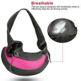Pet Carrier For Dogs Cats Hand Free Sling Adjustable Padded Strap Tote