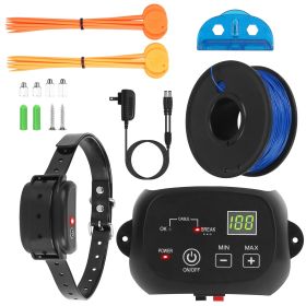 1 Set Dog Fence System Pet Containment System With One Hundred Adjustable Levels IPX7 Waterproof Rechargeable