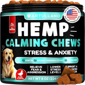 Hemp Calming Chews For Dogs Dog Anxiety Relief Treats With Hemp Oil Turmeric Valerian Ginger Supplements For Dogs Hip And Joint Su