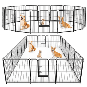 Metal Dog Playpen with Door Indoor Outdoor Exercise Pen