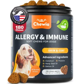Dog Allergy Relief Chews Itch Skin Relief with Salmon Oil Support