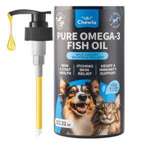 Coat Skin All Breeds Dog Supplement 32 Oz Fish Oil Pet Supplies Fish Oil