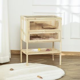 3-Tier Hamster Cage Mice and Rat Cage Small Animals Hutch with Openable Top