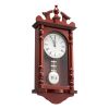 VEVOR Grandfather Clock, 23.2 in Classic Vintage Pendulum Clock, Pine Wood & MDF Wall Clocks with Quartz Movement and Quiet Design, for Living Room