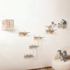 VEVOR Wall Mounted Cat Shelves, Cat Wall Shelves and Perches with Jumping Boards, Nest, Barrier Board & Cat Tree