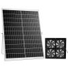 Solar Powered Fan, 25W Solar Panel with 4 Fans, Adjustable Solar Panel Angle, 2668 RPM High-Speed, Flexible Installation