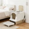 Cat litter box, stainless steel garbage bin, cat garbage bin