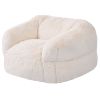 VEVOR Bean Bag Chair, BeanBag Sofa Chair with Armrests for Adults, Fluffy Plush & High-Density Foam Filling Adult Bean Bag with Zapper