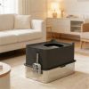 Stainless steel trash can, cat trash can, litter box, black