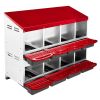 Chicken Nesting Box, 8 Compartment Roll Away Nesting Box for Laying Eggs, Wall Mount Chicken Nesting Boxes, Easy Egg Collection