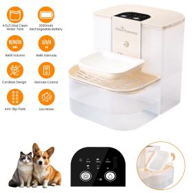 Smart Pet Water Fountain Automatic Cat Water Dispenser 4.5L Cordless Rechargeable Dog Water Fountain
