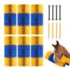 Livestock Scratching Brush, 6 Pcs Horse Brush with 12 Screws, 20 x 7.5 in Cow Scratcher, for Back Itch Relief & Keep Cleaning