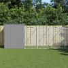 Dog House Light Grey Galvanized Steel 84.3x341.3x71.3 in Durable