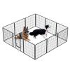 Dog Pens Outdoor 32" Height Foldable 12 Panels Heavy Duty Metal Portable Playpen Indoor Dog Fence with Doors