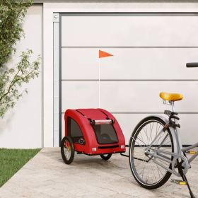 Pet Bike Trailer Red Oxford fabric Collapsible Bike Trailer