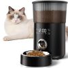 Automatic Cat Feeders for Indoor Cats with Timer. 4L Capacity Black Automatic Cat Feeder with Timer