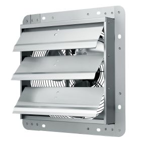 12'' Shutter Exhaust Fan, High-speed 1000 CFM, Aluminum Wall Mount Attic Fan with AC-motor, Ventilation and Cooling for Greenhouses, Garages, Sheds