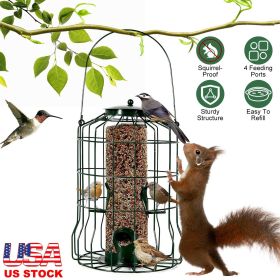 Outdoor Wild Bird Feeder Squirrel-Proof Chew-Proof Metal Hanging Seed Feeder