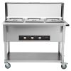VEVOR 3-Pan Commercial Food Warmer, 3 x 20.6QT Electric Steam Table, 1500W Professional Buffet Catering Food Warmer with Acrylic Sneeze Guard