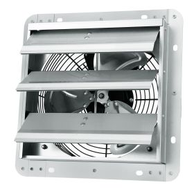 10'' Shutter Exhaust Fan, High-speed 820 CFM, Aluminum Wall Mount Attic Fan with AC-motor, Ventilation and Cooling for Greenhouses, Garages, Sheds