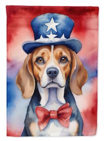 Beagle Patriotic American Garden Flag Mailbox Flag Decorative Yard Flag Banner Outside Patio Artwork Yard Flower Beds, Garden Size, Multicolor