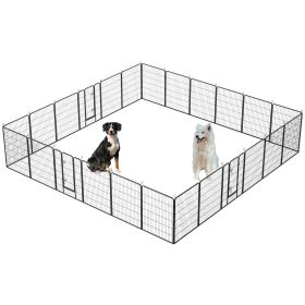 Dog Playpen Foldable 24 Panels Dog Pen 40" Height Pet Enclosure with Lockable Door for Large/Medium/Small Dogs