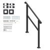 Handrails for Outdoor Steps, 2-3 Step Stair Hand Rail & Indoor Railing Kit, Railings for Outside Steps with Installation Kit, Hand Rails for Seniors