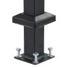 Handrails for Outdoor Steps, 5 Step Stair Hand Rail Kit, Transitional Carbon Steel Railings with Installation Kit, Stair Rails for Seniors