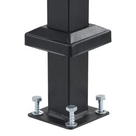 Handrails for Outdoor Steps, 5 Step Stair Hand Rail Kit, Transitional Carbon Steel Railings with Installation Kit, Stair Rails for Seniors
