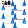 VEVOR Dog Agility Hurdle Cone Set, 6 PCS Kit-12 x Cones, 6 x Agility Rods, Agility Training Equipment with Height Adjustable Crossbar