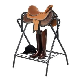 VEVOR Folding Saddle Rack, 28 x 19 x 37.5 in, Freestanding Horse Saddle Stand, Portable Horse Blanket Holder