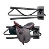 VEVOR Saddle Rack with Pad Bar, 23.8 x 12.6 x 10.2 in, 2 Packs Wall Mounted Saddle Stand, Heavy-Duty Steel Saddle Holder