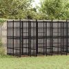 Outdoor Dog Kennel Steel 119 ftÂ²