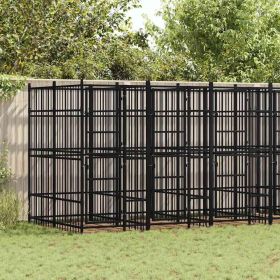 Outdoor Dog Kennel Steel 119 ftÂ²