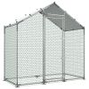 Large Metal Chicken Coop,6.6 x 3.3 x 6.6 ft, Walk-in Chicken Run House with Waterproof Cover & Sturdy Frame