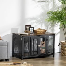 Furniture Style Dog Crate End Table with Openable Top
