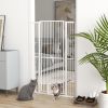 59 Inch Extra Tall Pet Gate with Cat Door Narrow Gap Extension