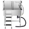 38 Inch Stainless Steel Dog Washing Station, Pet Grooming Tub with Hot & Cold Faucet, Showerhead, Home Wash Sink