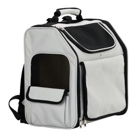 Pet Carrier Backpack, Expandable Carrier with Back Extension, Breathable Mesh Travel Backpack