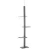 100" Floor To Ceiling Cat Tree w/ 3 Perches Activity Center for Kittens Cat Tower Furniture, Grey