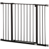 Pressure Fit Dog Gate Pet Barrier for stairs doorway, 29.9''- 42.1'' Width Black