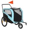 2-in-1 Dog Bike Trailer, Pet Stroller with Hitch for Large Dogs, Quick-release Wheels, Foot Support, Pet Bicycle, Cart Wagon