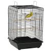 23" Bird Cage Flight Parrot House Cockatiels Playpen with Open Play Top and Feeding Bowl Perch Pet Furniture Black