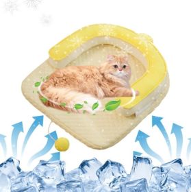 U-Shaped Cooling Pad For Cats And Dogs, Neck Sleeping Pad, Summer Ice Feeling U-Shaped Headrest With Non-Slip Base, Washable Scratch-Resi