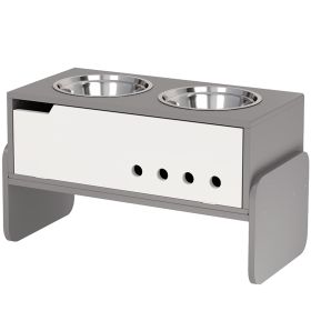 Elevated Dog Bowls, 3 Height Adjustable Raised Dog Bowls w/ Slow Feeder Mat, Stand, for Medium to Extra Large Dogs