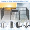 Dog Pens Outdoor 32" Height Foldable 12 Panels Heavy Duty Metal Portable Playpen Indoor Dog Fence with Doors