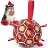 7 Inch Soccer Ball Dog Toy with Straps Tug of War Pet Gift
