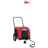 Pet Bike Trailer Red and Black Oxford fabric, iron, PVC Durable